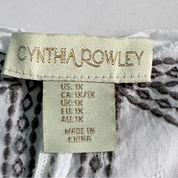 Cynthia Rowley Mauve Paisley-Print Sleeveless Tank Size 1X - Picture 8 of 9